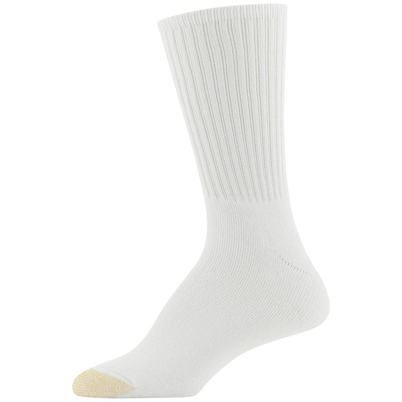 GOLDTOE Women's ULTRATEC Crew Socks, 3-Pairs, White, Shoe Size: 6-9 - Image 3
